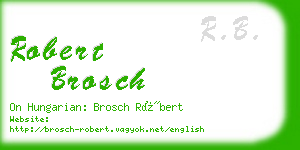 robert brosch business card